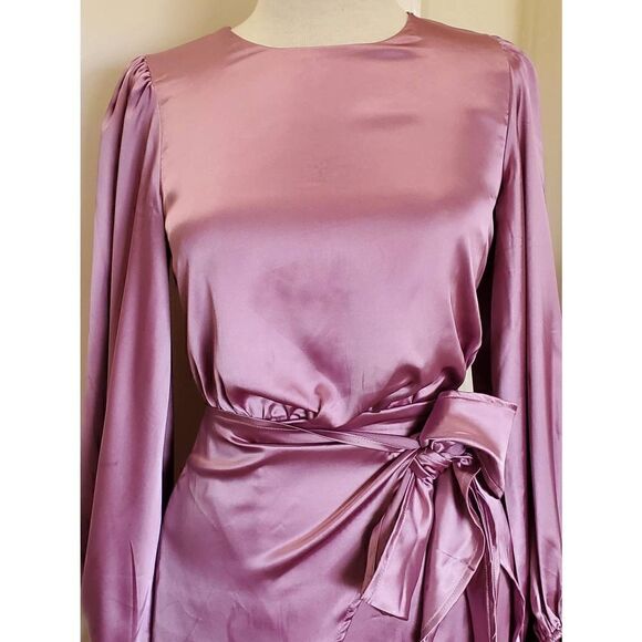 Petal and Pup Dusty Rose Opal Dress, Faux Wrap, Round Neck Short Dress, Sz. 2, N - Picture 2 of 13